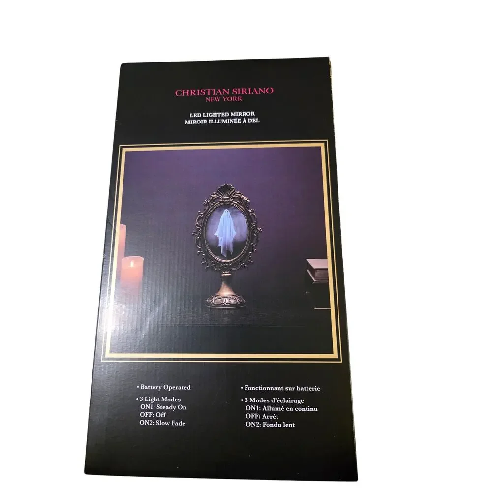 Christian Siriano Viral Halloween LED Lighted Ghost Mirror NEW